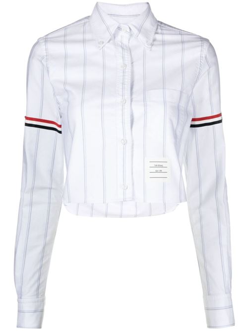 Striped crop shirt THOM BROWNE | FLL183OF0660100